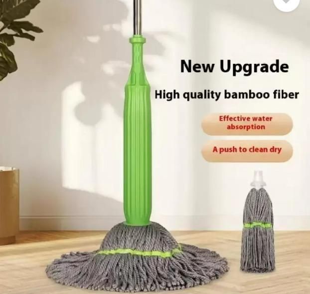 Self-Twisting Water Rotating Mop with Microfiber Head – 134 x 55 cm, 360° Spin Handle, Easy Floor Cleaning Tool