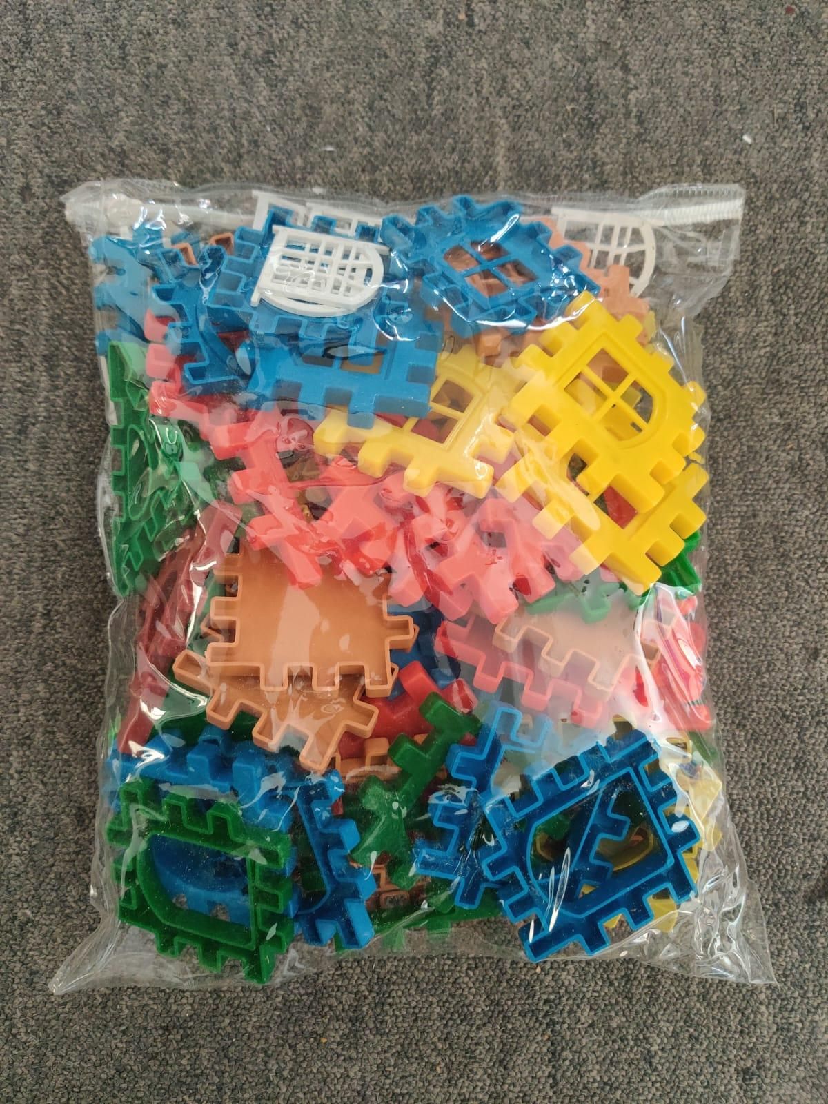 Building Blocks for Kids – 50 Pcs House Building Set with Windows | Creative Block Game for Toddlers (Ages 2–5 Years) – Multicolor