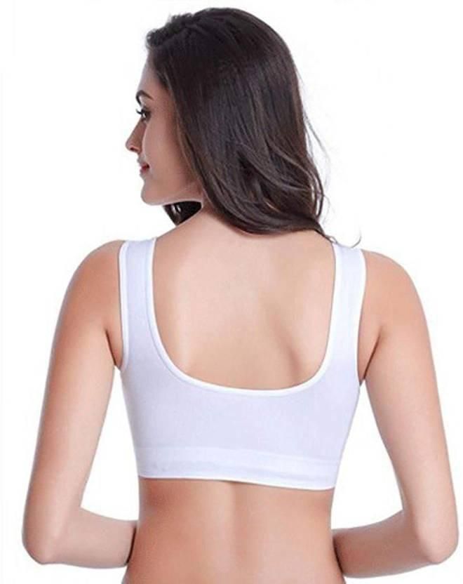 Women's Multicolor Air Bra Pack of 3 – Soft Cotton, Non-Padded, Solid Colors
