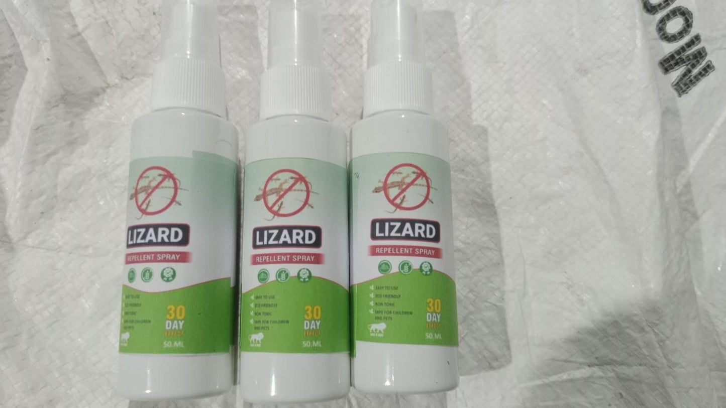 Lizard Repellent Spray 50ML (Pack of 3) – Natural, Non-Toxic Formula for Home & Kitchen