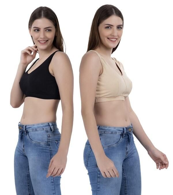 Women's Multicolor Air Bra Pack of 3 – Soft Cotton, Non-Padded, Solid Colors