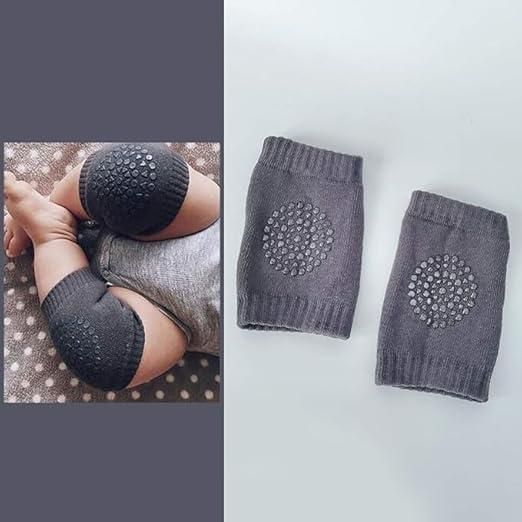 2 Pair Baby Knee Pads for Crawling – Soft Cotton Blend, Anti-Slip Protection for Infants & Toddlers