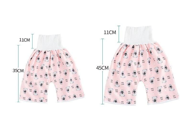 2 in 1 Baby Waterproof Leakproof Cloth Diaper Pant – Reusable Cotton Diaper for Infants & Toddlers (0–6 Years)