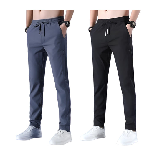 Combo of 2 Men’s NS Lycra Track Pants – Multicolor, Regular Fit, Drawstring Closure, Casual Wear