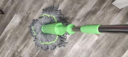 Self-Twisting Water Rotating Mop with Microfiber Head – 134 x 55 cm, 360° Spin Handle, Easy Floor Cleaning Tool