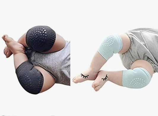 2 Pair Baby Knee Pads for Crawling – Soft Cotton Blend, Anti-Slip Protection for Infants &amp; Toddlers