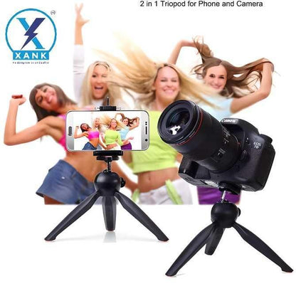 Portable Camera & Mobile Stand (Black, Supports Up to 1000 g)