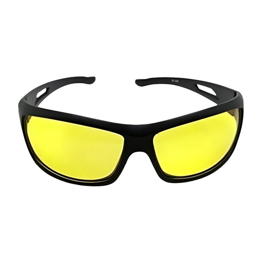 Day & Night Driving Glasses with Yellow Lens – UV Protection, Sports Design, Unisex (Medium Size, Non-Polarized, with Box)