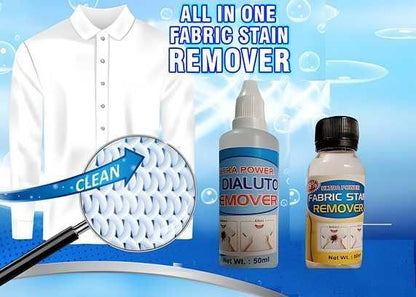 All in One Fabric Stain Remover 100ml (Pack of 2 x 50ml Bottles) – Multipurpose Stain Cleaner for Clothes & Upholstery