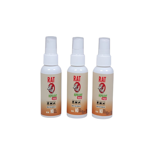 Natural Rat Repellent Spray – 50ML Each (Pack of 3), Herbal Rodent Control for Home, Car & Kitchen