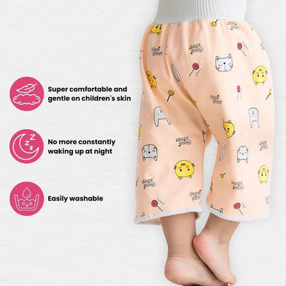 2 in 1 Baby Waterproof Leakproof Cloth Diaper Pant – Reusable Cotton Diaper for Infants &amp; Toddlers (0–6 Years)