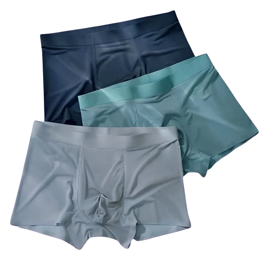 Men’s Ice Silk Briefs Boxers – Pack of 3, Multicolor, Regular Fit, Comfortable Casual Wear