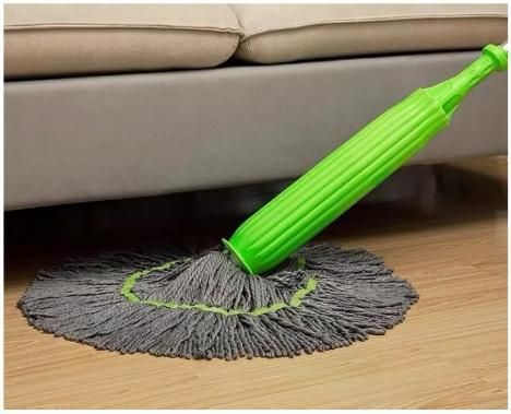 Self-Twisting Water Rotating Mop with Microfiber Head – 134 x 55 cm, 360° Spin Handle, Easy Floor Cleaning Tool