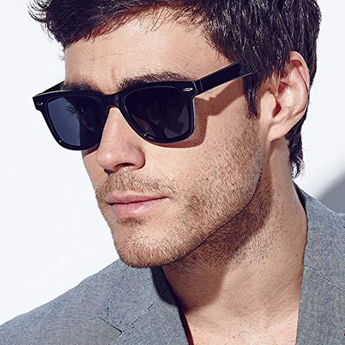 Stylish Metal Frame Sunglasses with Box Case – UV Protection, Black Lens, Unisex Free Size