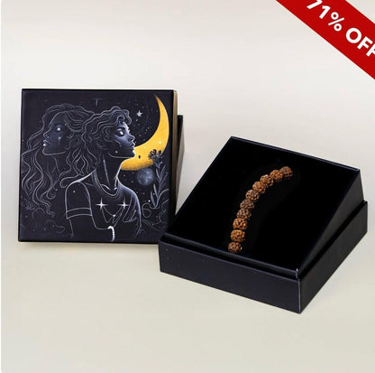 5 Mukhi Rudraksha Bracelet – Natural Brown Rudraksha, Free Size, Pack of 1