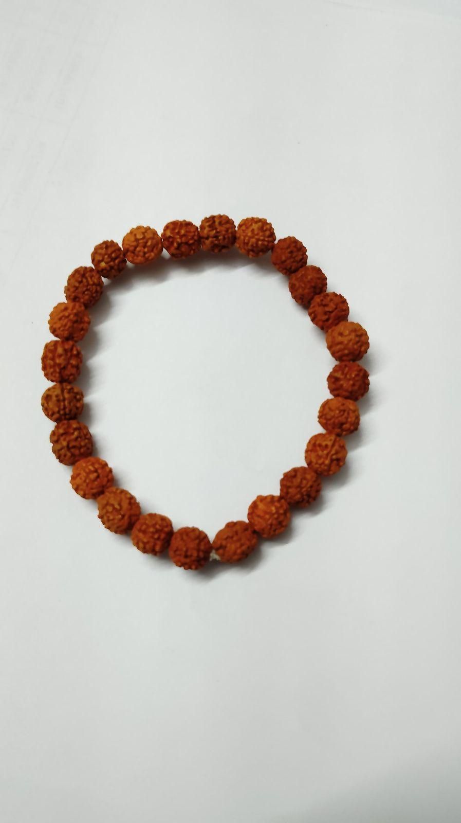 5 Mukhi Rudraksha Bracelet – Natural Brown Rudraksha, Free Size, Pack of 1