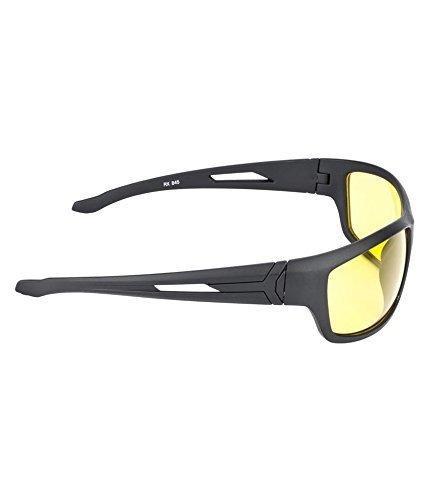 Day & Night Driving Glasses with Yellow Lens – UV Protection, Sports Design, Unisex (Medium Size, Non-Polarized, with Box)