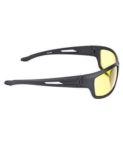 Day & Night Driving Glasses with Yellow Lens – UV Protection, Sports Design, Unisex (Medium Size, Non-Polarized, with Box)