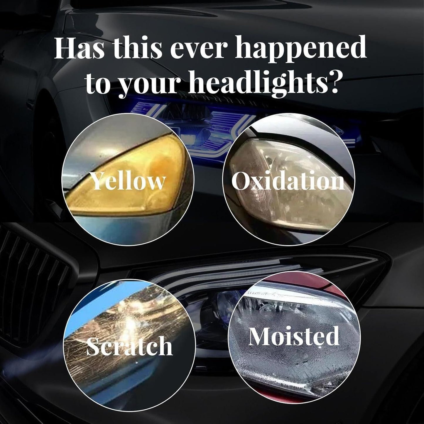 Car Headlight Repair Fluid, Scratch Remover Pack of 2 – 50ml Each