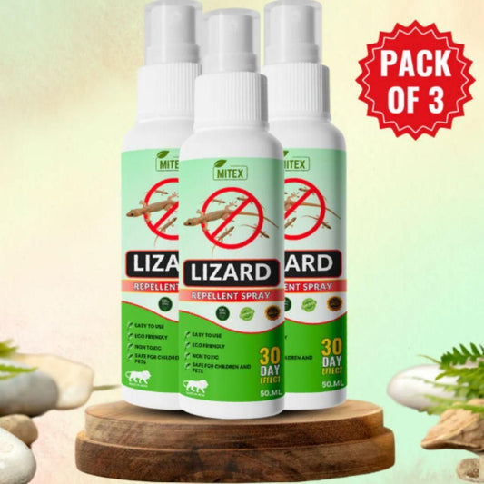Lizard Repellent Spray 50ML (Pack of 3) – Natural, Non-Toxic Formula for Home & Kitchen
