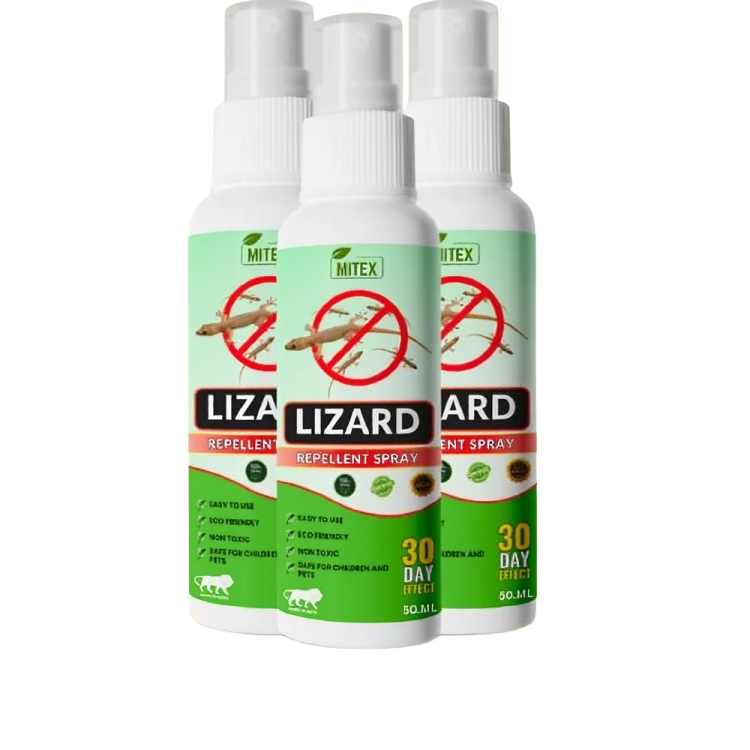 Lizard Repellent Spray 50ML (Pack of 3) – Natural, Non-Toxic Formula for Home & Kitchen