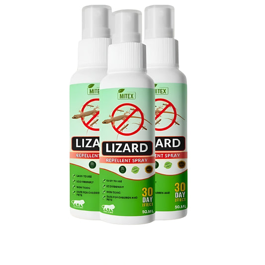 Lizard Repellent Spray 50ML (Pack of 3) – Natural, Non-Toxic Formula for Home & Kitchen