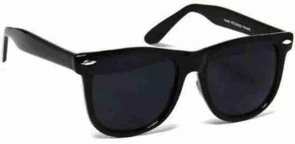 Stylish Metal Frame Sunglasses with Box Case – UV Protection, Black Lens, Unisex Free Size