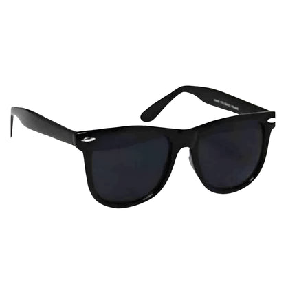 Stylish Metal Frame Sunglasses with Box Case – UV Protection, Black Lens, Unisex Free Size