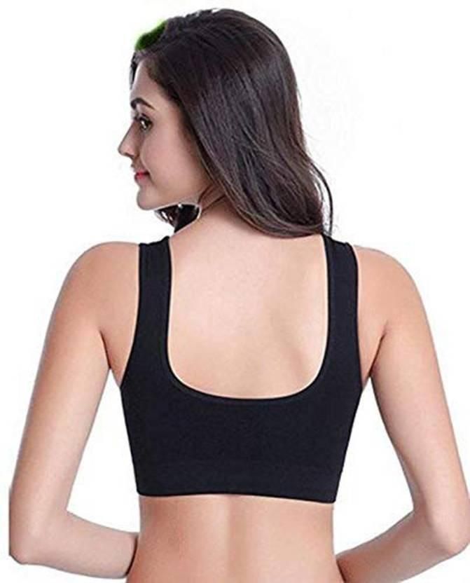 Women's Multicolor Air Bra Pack of 3 – Soft Cotton, Non-Padded, Solid Colors