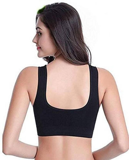 Women's Multicolor Air Bra Pack of 3 – Soft Cotton, Non-Padded, Solid Colors