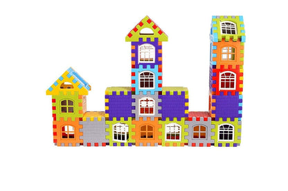 Building Blocks for Kids – 50 Pcs House Building Set with Windows | Creative Block Game for Toddlers (Ages 2–5 Years) – Multicolor